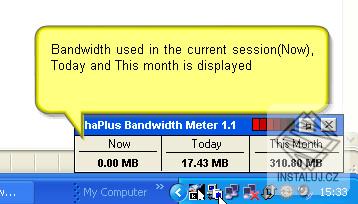 ShaPlus Bandwidth Meter