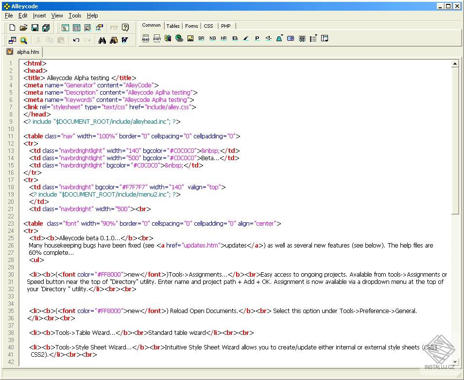 Alleycode HTML Editor