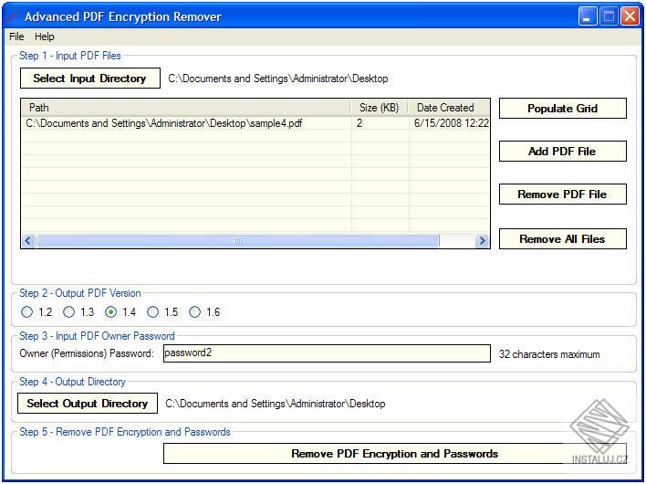 Advanced PDF Encryption Remover