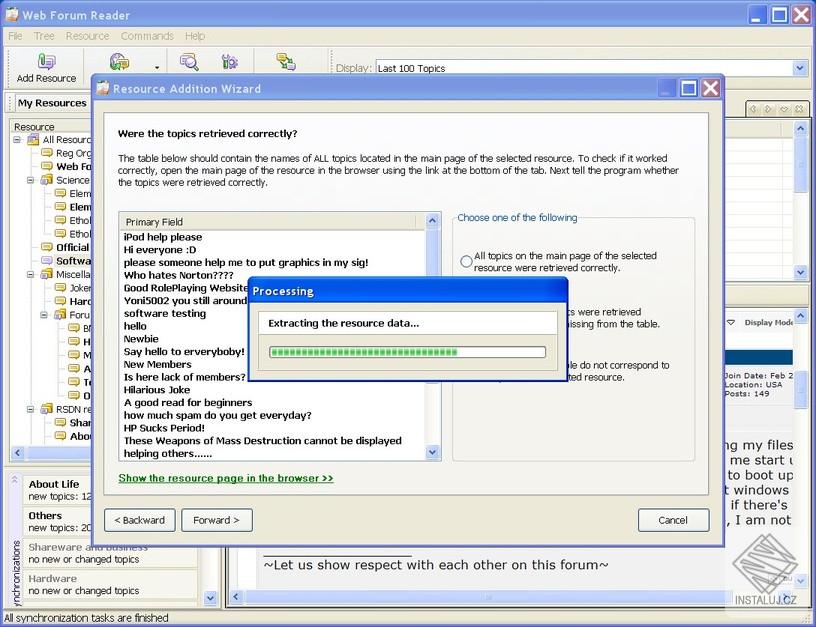 Web Forum Reader