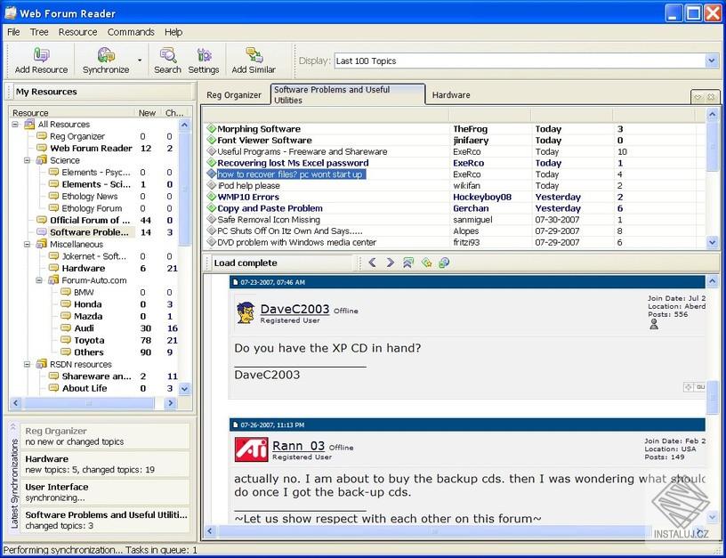 Web Forum Reader