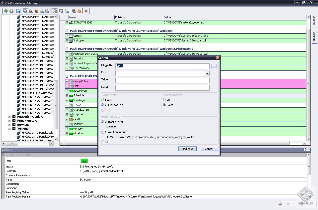 OSAM: Autorun Manager
