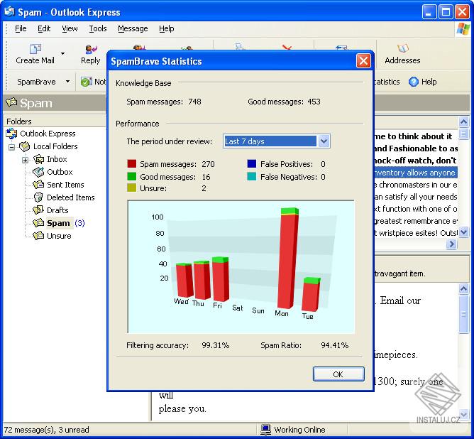 SpamBrave for Outlook Express and Windows Mail