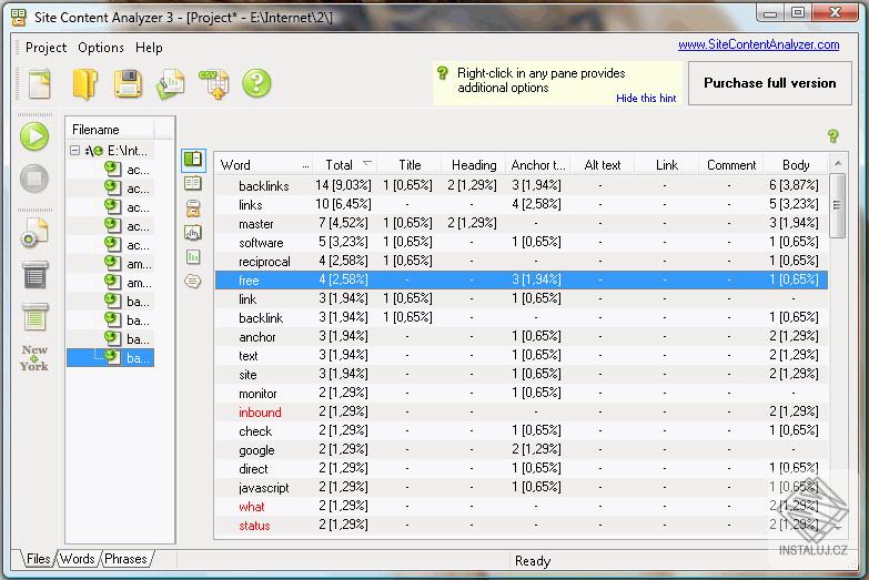 Site Content Analyzer