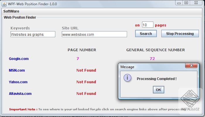 Web Position Finder