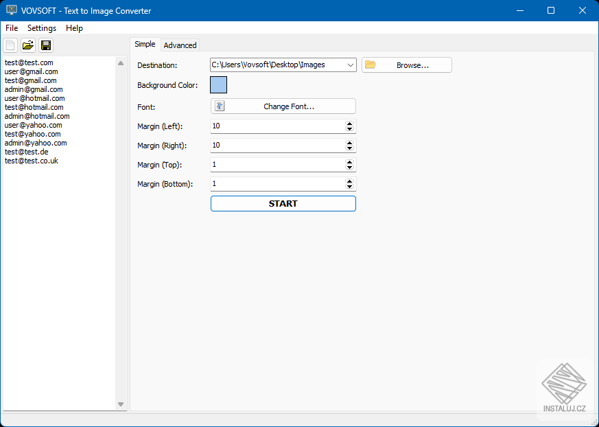 Vovsoft Text to Image Converter