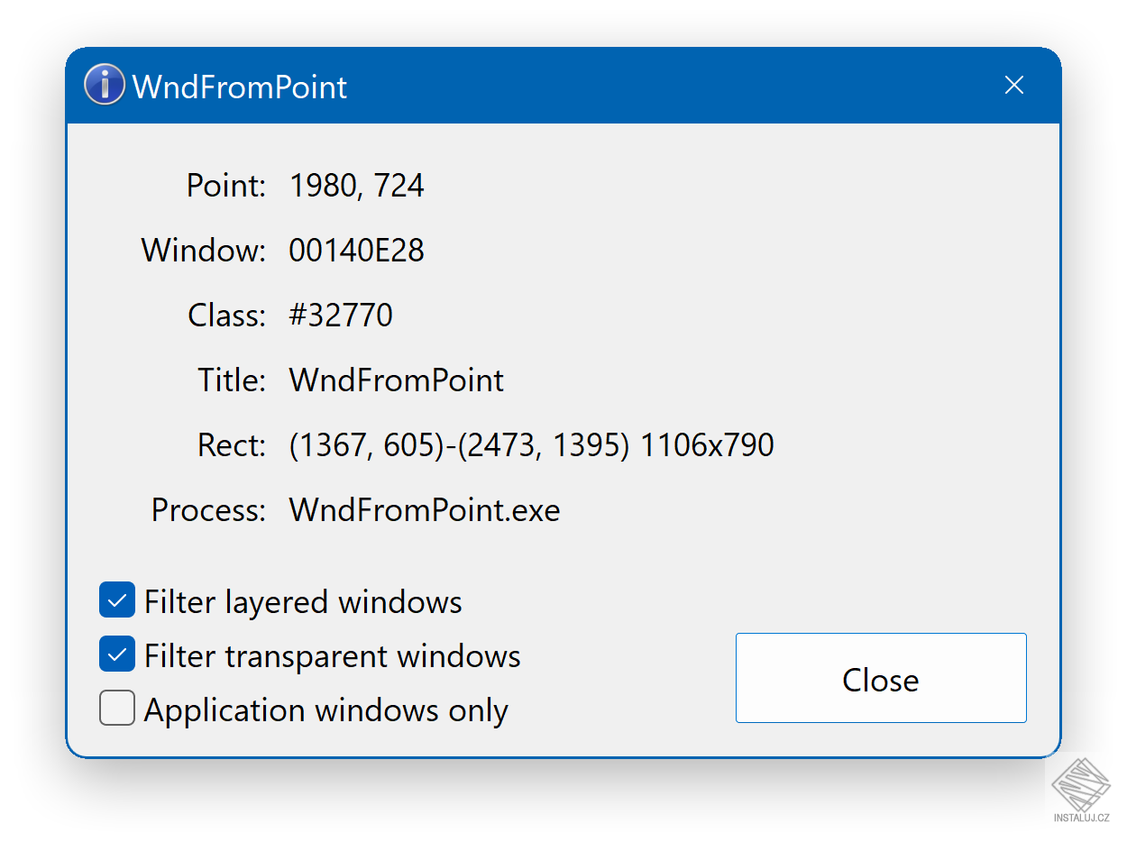 WndFromPoint