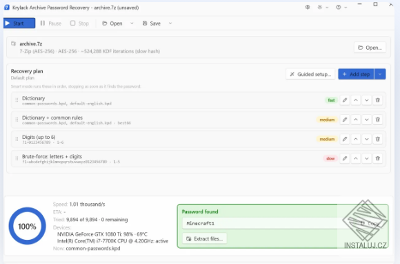 KRyLack Archive Password Recovery