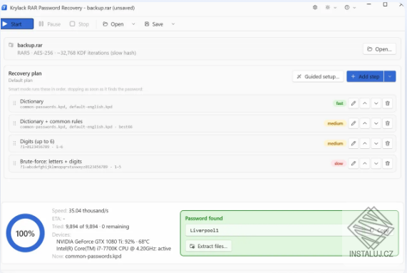 KRyLack RAR Password Recovery