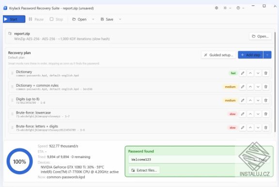 Krylack Password Recovery Suite