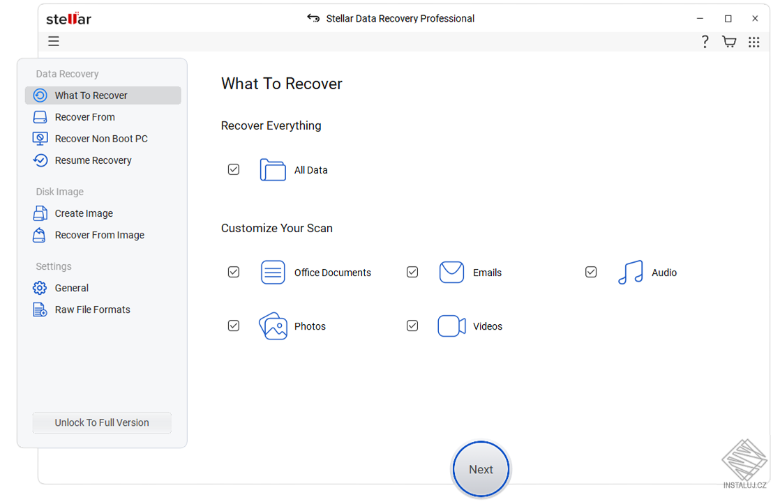 Stellar Data Recovery Professional