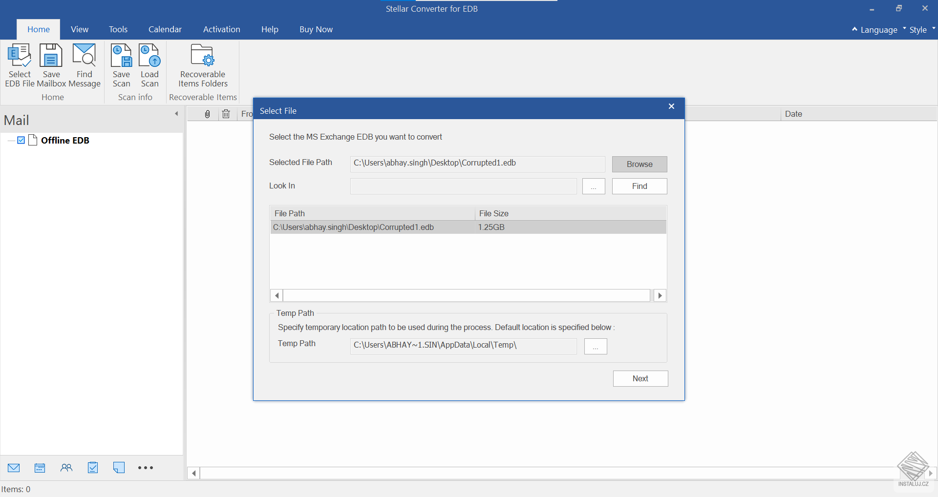 Stellar Converter for EDB