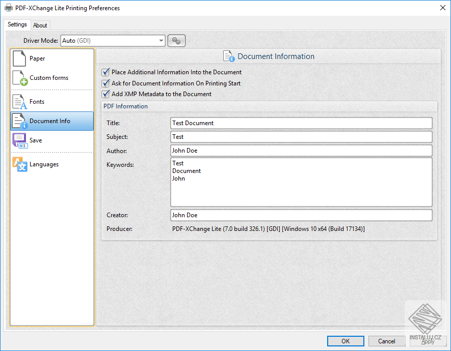 PDF-XChange Printer Lite