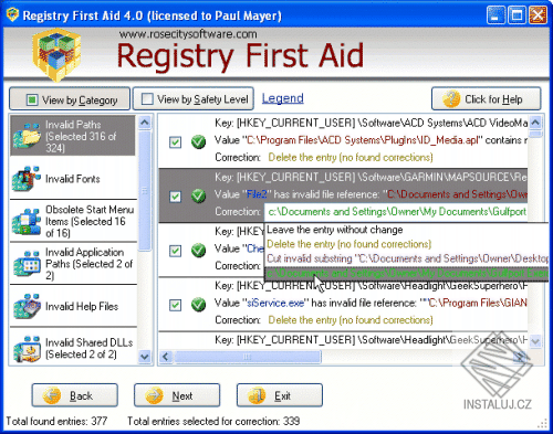 Registry First Aid