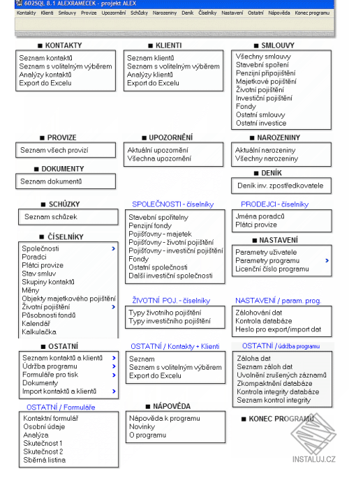 Alex - software pro finanční poradce