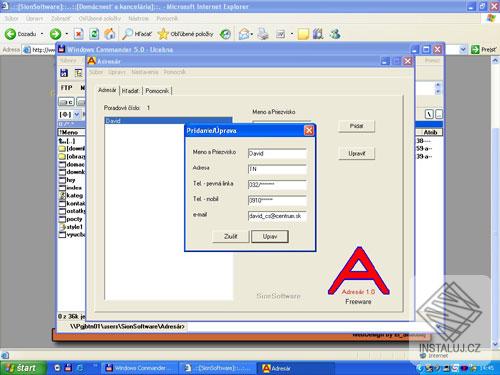 Adresár - SionSoftware