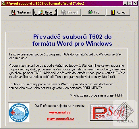 Převaděč souboru z T602 do Wordu