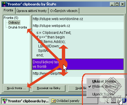 Fronter clipboardu