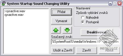 System Startup Sound Changing Utility