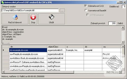 LDIF to CSV converter