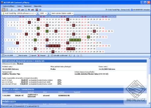 AUTOPLAN Cestovní příkazy