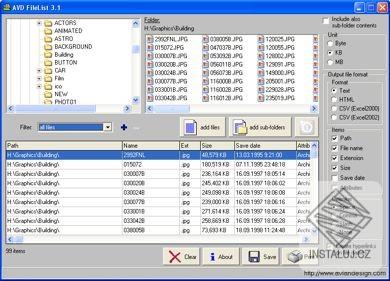 AVD FileList