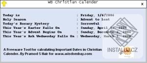 WB CHRISTIAN CALENDER