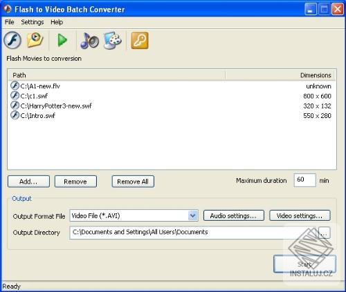 Flash to Video Batch Converter