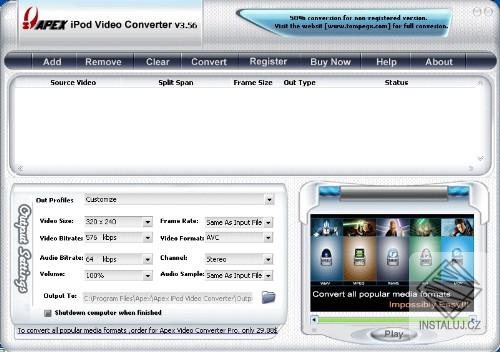 Apex iPod Video Converter