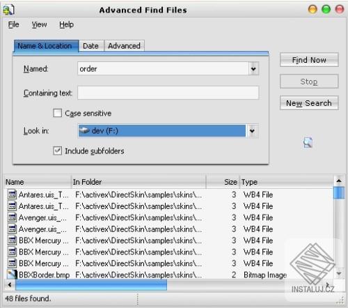 Advanced Find Files