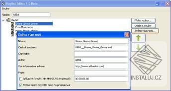 Editor playlistů