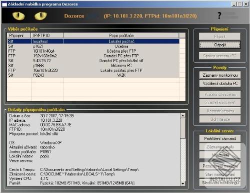 Monitorovací systém Dozorce