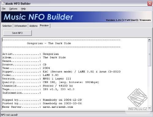 Music NFO Builder