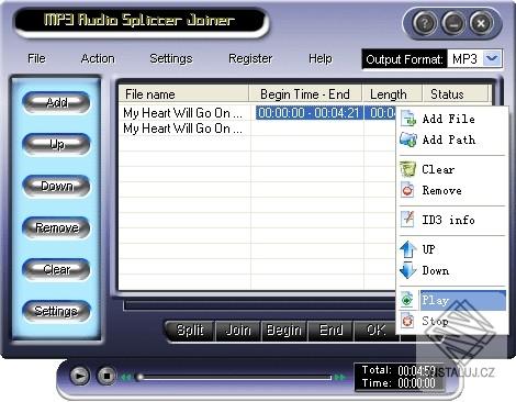 MP3 Audio Splitter Joiner