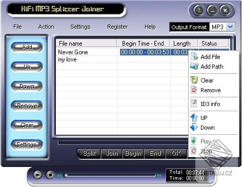 HiFi MP3 Splitter Joiner