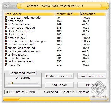Chronos Atomic Clock Synchronizer