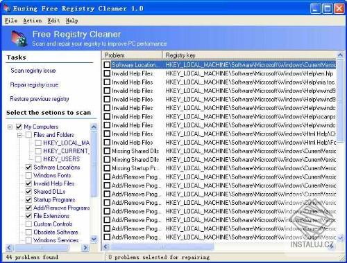 Eusing Free Registry Cleaner