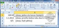 Čísla Slovy pro MS Excel