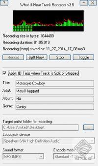 What-U-Hear Track Recorder